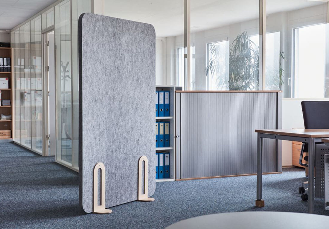 acoustic partition in open space office